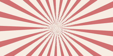 Retro background with rays or stripes in the center. Sunburst or solar burst retro background. Starburst abstract background. Vector