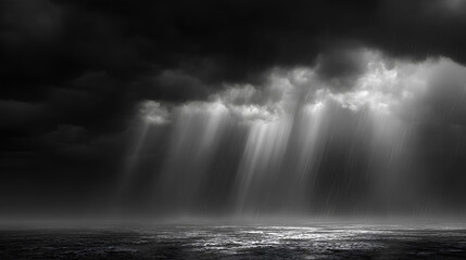 Overcast rainstorm black cloudy cut-out white backgrounds 3d illustration Stock Illustration