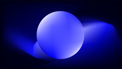 Twisted sky blue white light over circle background