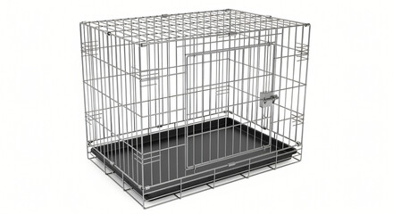 Empty Wire Pet Crate: Portable Dog Kennel for Training and Travel