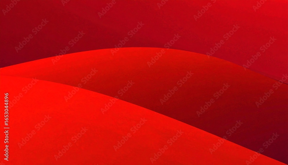 Poster a captivating design showcasing overlapping, flowing curves of deep red hues, creating a dynamic and