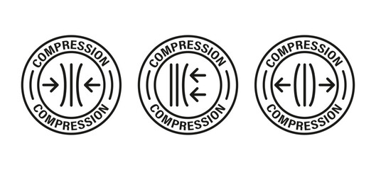 Compression rounded vector symbol set on label