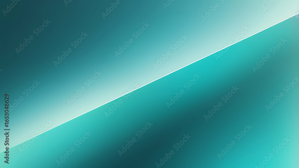 Poster modern minimalist background with a diagonal split on a sleek teal gradient.