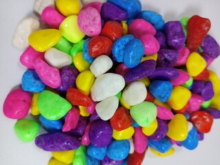 Elegant Background, Colorful Stones, Natural Pebbles, Decor, Rounded Fraction, Texture
