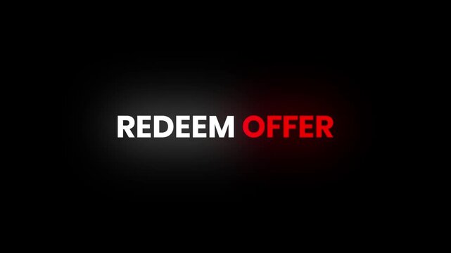Redeem Offer &ndash; 4K Particles Text Animation for Coupon and Promo Codes