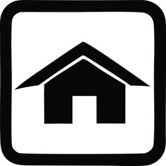 home icon on metal button