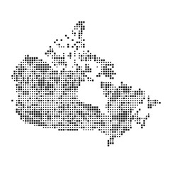 dotted canada map vector illustration