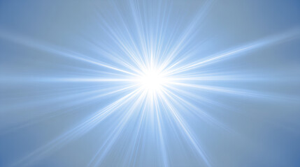 Fototapeta premium Star glow rays of blue light on white background. Overlay template light star. Stock Illustration