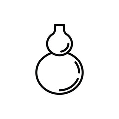 bottle gourd vector icon line flat designs