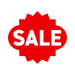 Minimal sale sticker silhouette in circular shape vector art with white background discount label design