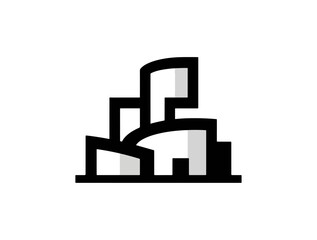 Naklejka premium Abstract city structure graphic design