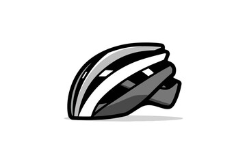 Bicycle helmet illustration for sport activities