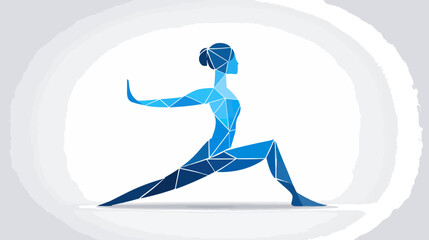 Obraz premium Geometric yoga figure illustration