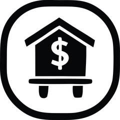 house icon with dollar