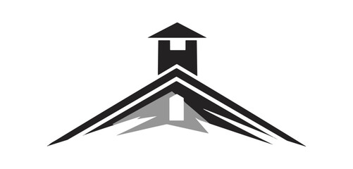 Fototapeta premium Stylized building structure graphic design