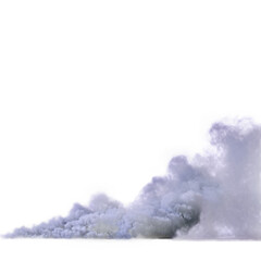 Dense purple smoke cloud isolated on a transparent background, evokes a mysterious atmosphere, suitable for Halloween or dramatic scenes