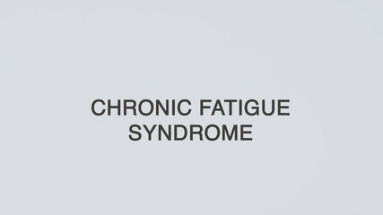 Chronic fatigue syndrome word diagnosed with a stethoscope held in hand on a white background, illustrating persistent fatigue, medical diagnosis, healthcare concept, and awareness