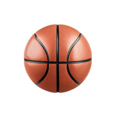Basketball isolated on a transparent background, perfect for sports-themed designs, evokes a sense of energy and competition, ideal for athletic promotions