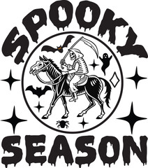 SPOOKY SEASON TYPHOGRAPHY T-SHIRT DESIGN