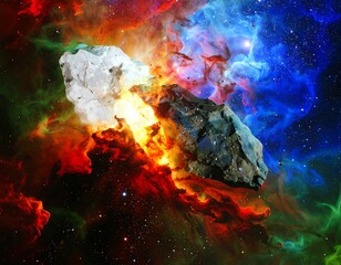 Cosmic rock explosion