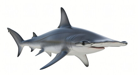 Fototapeta premium Hammerhead Shark Isolated on White