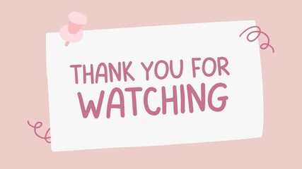 Short video expressing thanks to viewers for watching content