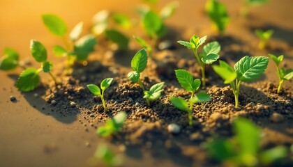 young plant in the ground
