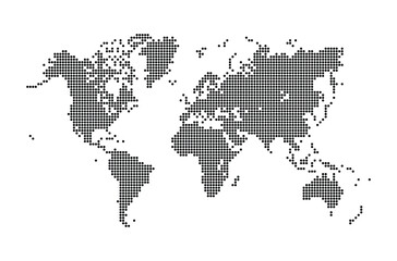 Mobileworld map dotted vector illustration design