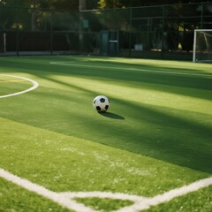 Obraz premium soccer ball on the field