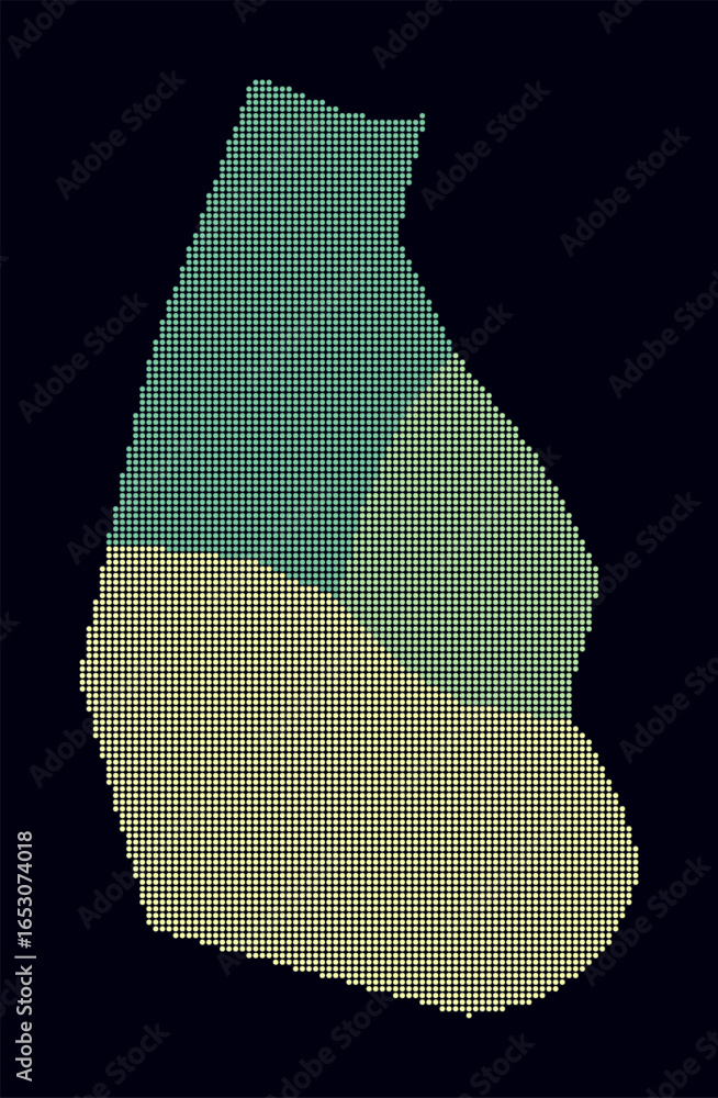 Poster montserrat dotted map. digital style map of the country on dark background. montserrat shape with ci