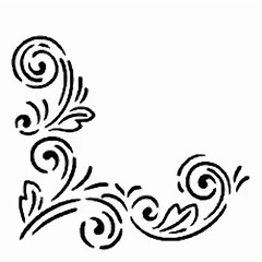 Vintage swirling corner retro...