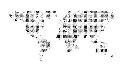 Obraz premium World map dotted tight round random size