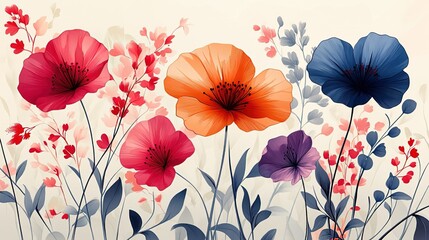 Set of abstract floral line art background templates: vector illustrations with "FLORAL TORRENTS ELEMENT Manchester", muted pastels, minimalist for social media/marketing, white isolated background