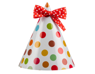 Party hat isolated on transparent background.
