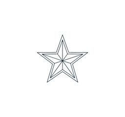 Obraz premium Detailed white star graphic illustration