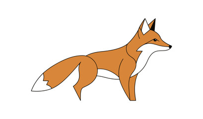 Obraz premium Fox profile illustration