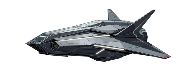 Futuristic spaceship illustration