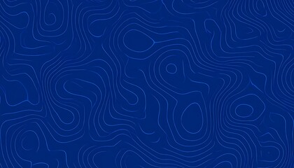Abstract blue pattern of swirling, organic lines on a deep blue background