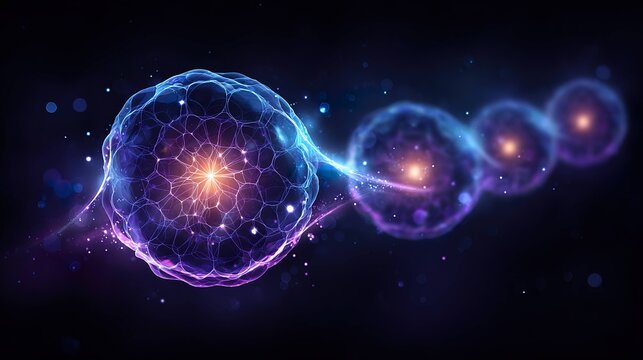 Abstract representation of biological cells - Powered by Adobe