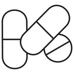 Pills Outline Icon