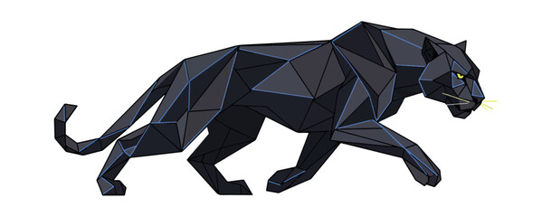 Obraz premium Geometric panther design illustration