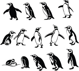 Penguin Silhouette Vector for Designers