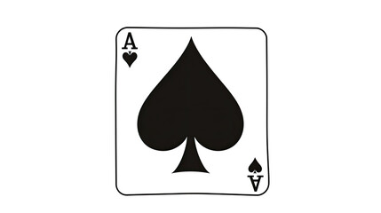 Vector Icon of Playing Cards with Spade, Heart, Club, and Diamond Suits Isolated on White Background
