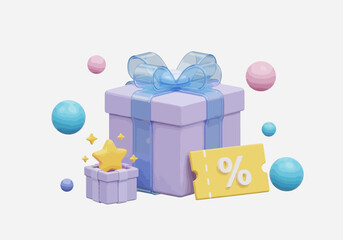 Naklejka premium Celebrate Special Moments with Thoughtful Gifts and Exciting Discounts Awaiting Your Discovery Through Festive Offers and Celebratory Promotions Bringing Joy and Surprise to Every Occasion