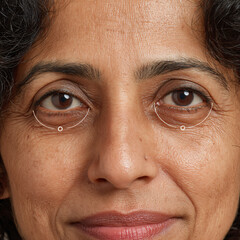 Eyewear Glasses Portrait Smiling Female Beauty Expression Closeup Natural Skin Hairstyle Eyes Diversity Culture Confidence Happiness Mature Personality Warm Lifestyle Vision Stylish Professional