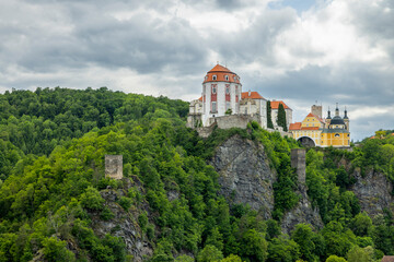 Vranov nad Dyji Chateau dominating the landscape in Czechia