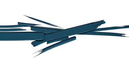 Teal layered brush strokes in a dynamic stack. Cool abstract header for tech visuals, covers, and contemporary compositions.