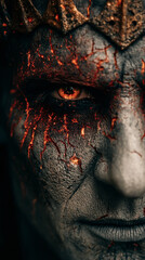 mask face portrait art character makeup creativity darkness emotion dramatic expressive mythical fantasy mysterious gothic cinematic tribal unique 