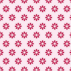 Vector Romantic Floral Illustrated Seamless Pattern
