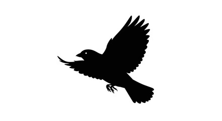 Silhouette of a flying bird against a white background, imagefx_m7j4w9_via_RJ_ImageFX_Auto.ai